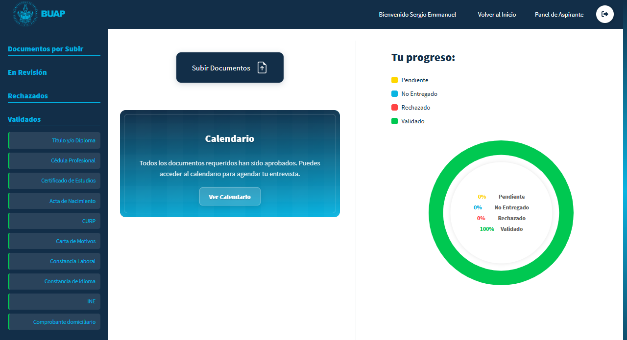 Vista previa de la plataforma